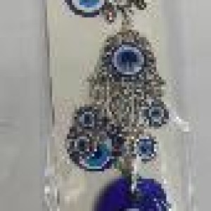 ACC bijoux yeux bleus main en métal