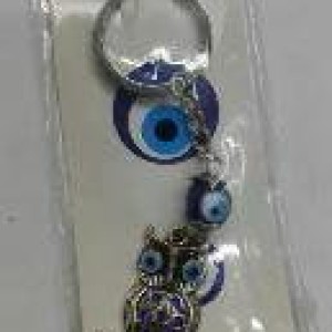 ACC porte clé hiboux yeux bleus