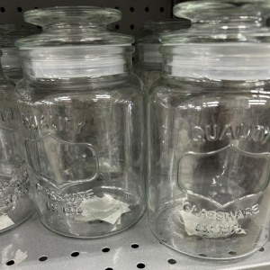 VAI jar cylindre en verre 900ml
