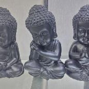 DEC mini bouddha 4" de couleur noir