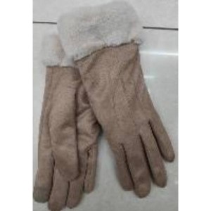 HIV gants femme suede avec fourrure couleur assorti