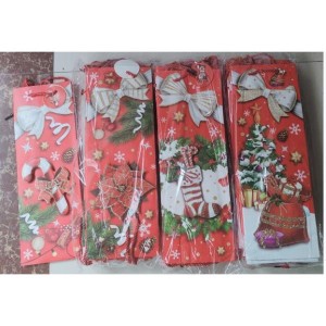 XMS sac a vin noel en papier 12.7x8.3x36cm