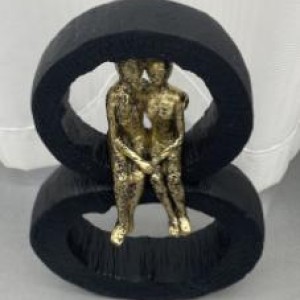 DEC deco 2 personnage avec 2 rond noir