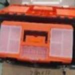 QUI coffre a outil noir et orange 10''