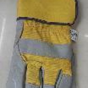QUI gant de travail jaune et gris
