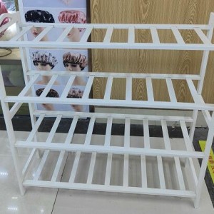 ADM etagere a chaussure blanche 4 niveau 67x24.5x67cm
