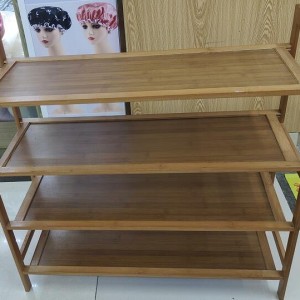 ADM etagere a chaussure bamboo 4 niveau 67x24.5x67cm