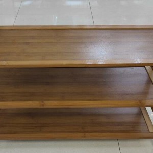 ADM etagere a chaussure bamboo 3 niveau 67x24.5x50cm