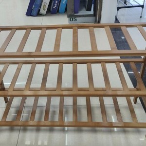 ADM etagere chaussure latte de bamboo 3 niveau 67x24.5x50cm