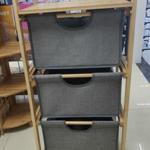 ADM etagere de rangement 3 niveau bamboo 98x33x44cm