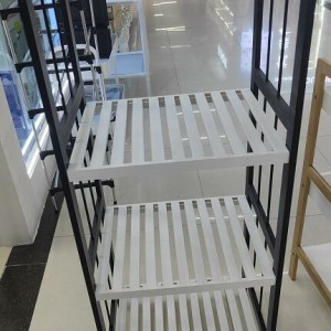 ADM etagere noire et blanche 4 niveau 30x40x98cm