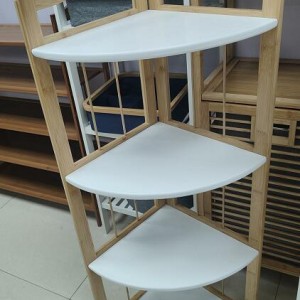 ADM etagere blanche d'angle 4 niveau 30x30x100cm