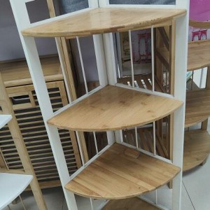 ADM etagere bamboo d'angle 4 niveau 30x30x100cm