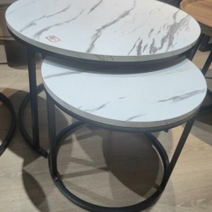 ADM petite table ronde blanche 40x36cm