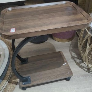 ADM table carrée marron foncé 52x34x60cm