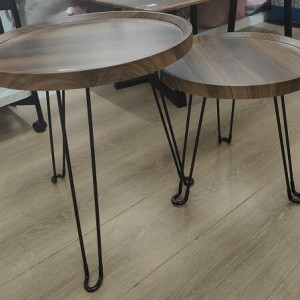 ADM petite table ronde marron foncé 40x38cm