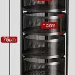 ADM support en metal 4 niveau noir 30x30x76cm