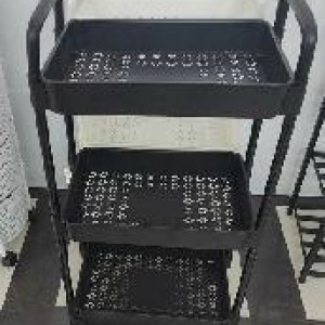 ADM support en plastique 3 niveaux noir 39x27x74cm