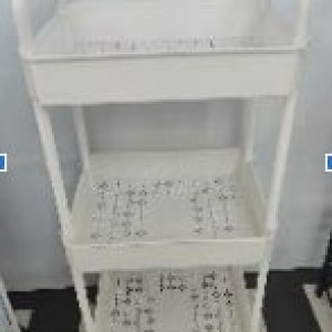 ADM support en plastique blanc 3 niveaux 39x27x74cm