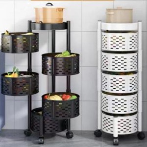 ADM etageres a 5 niveaux blanc rond dessus creux