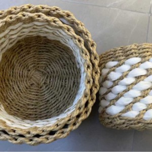 ADM panier en papyrus rond petit 15*13cm