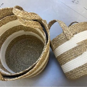 ADM panier en papyrus rond moyen