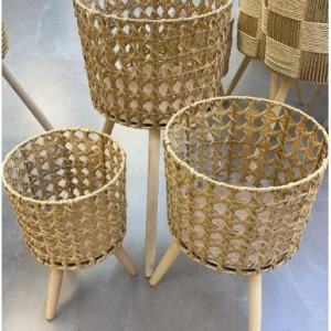 ADM panier à fleurs motif carre moyen