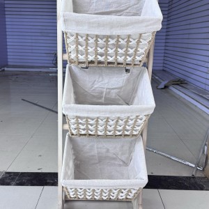 ADM panier à 3 niveaux 35 x 35 x 102 cm, beige
