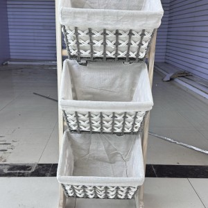 ADM panier à 3 niveaux, 35 x 35 x 102 cm, gris