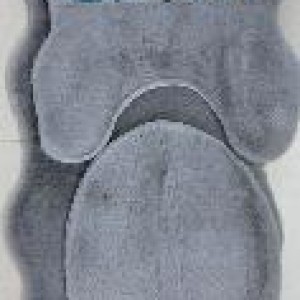 ADM ensemble de tapis de bain 5 pièces, gris