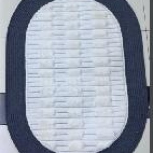 ADM tapis 60x80cm blanc/gris