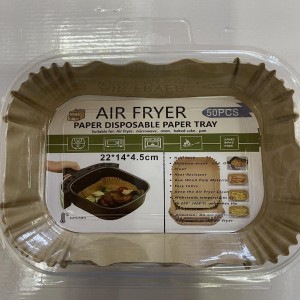 22x14x4,5cm 50pcs papier parchemin rectangulaire pour friteuse a air