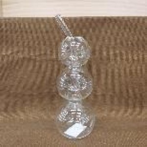 ADM tasse 3 etage en verre avec paille en verre de 200 ml
