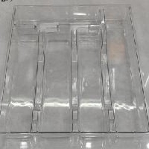 ADM plateau à ustensile en plastique transparent 33x28x4cm