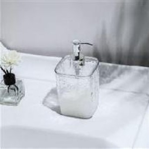 ADM pompe à savon en plastique transparent 7,2 x 16,5 cm