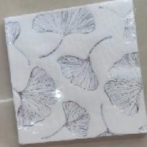 CUI 33x33cm  20pcs serviette de table 2 plis feuille d'argen