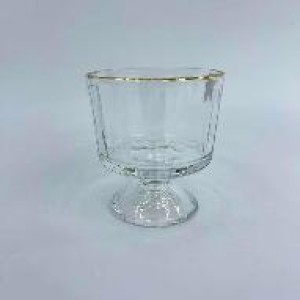 ADM bol en verre 10,3 x 9,4 300 ml avec bordure dorée