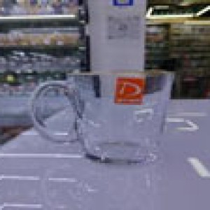 ADM tasse en verre 10 x 8 290 ml avec bordure dorée