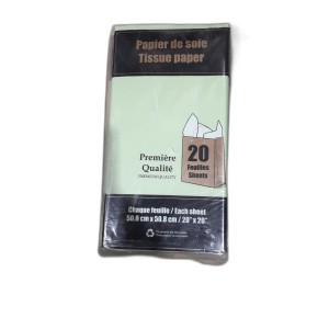 EMB papier de soie vert amande 20x20