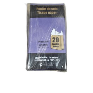 EMB papier de soie mauve foncé 20x20