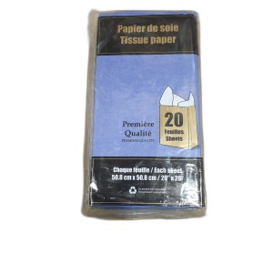EMB papier de soie bleu royal 20x20