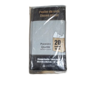 EMB papier de soie gris 20x20