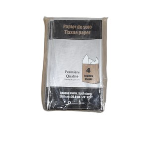 EMB papier de soie argent métallique 20x20