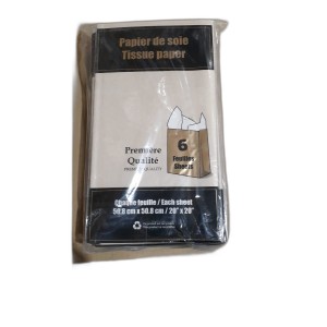 EMB papier de soie nacré beige 20x20
