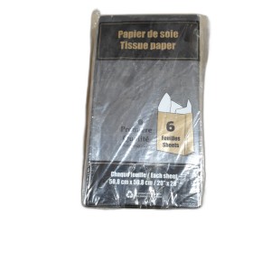EMB papier de soie nacré noir 20x20