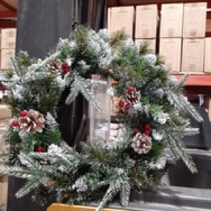 XMS couronne de noel décorée 50cm