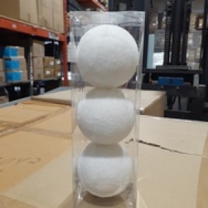 XMS décoration de noel ensemble de 3 boules blanches 8cm