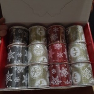 XMS ruban de noel assortie 9pieds