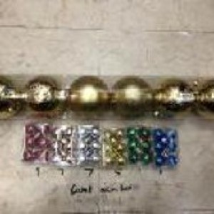 XMS tube de boules de noel 10cm 6pcs