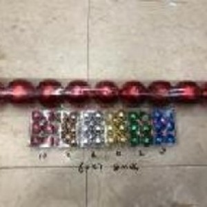 XMS tube de boules de noel 8cm 9pcs